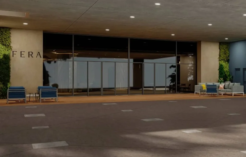 front entrance of hotel exterior view