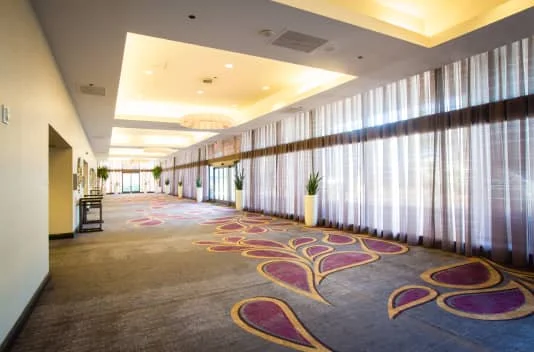 multiple spaces inside of hotel