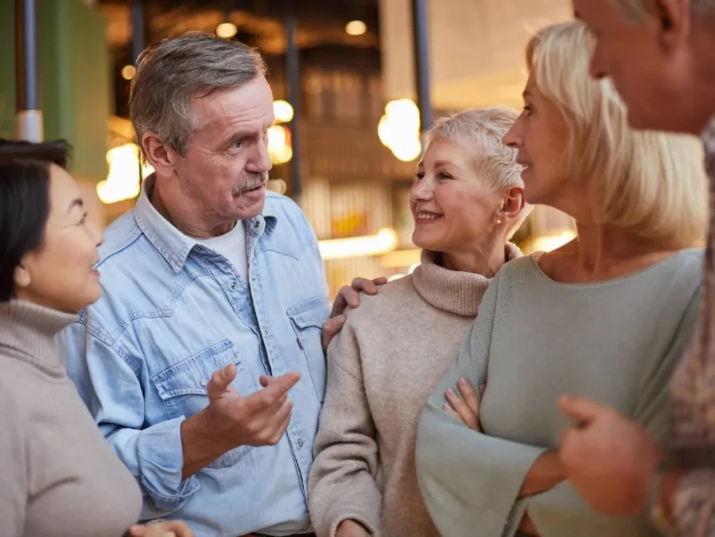 group of friends socializing