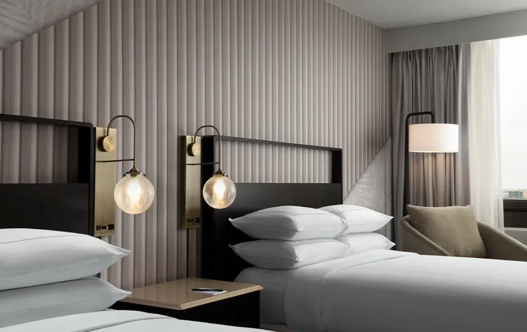 inside view of a room at Hotel Fera with double beds