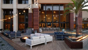 view of seating area on the hotel fera patio