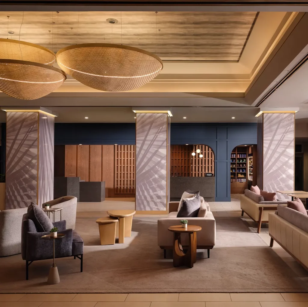 interior lobby in hotel fera