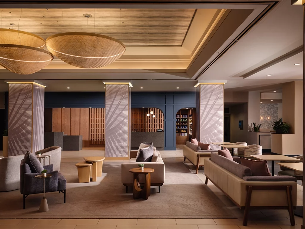 interior lobby in hotel fera