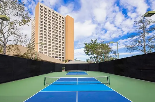 pickleball court at hotel fera