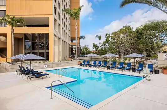 outdoor pool at california hotel