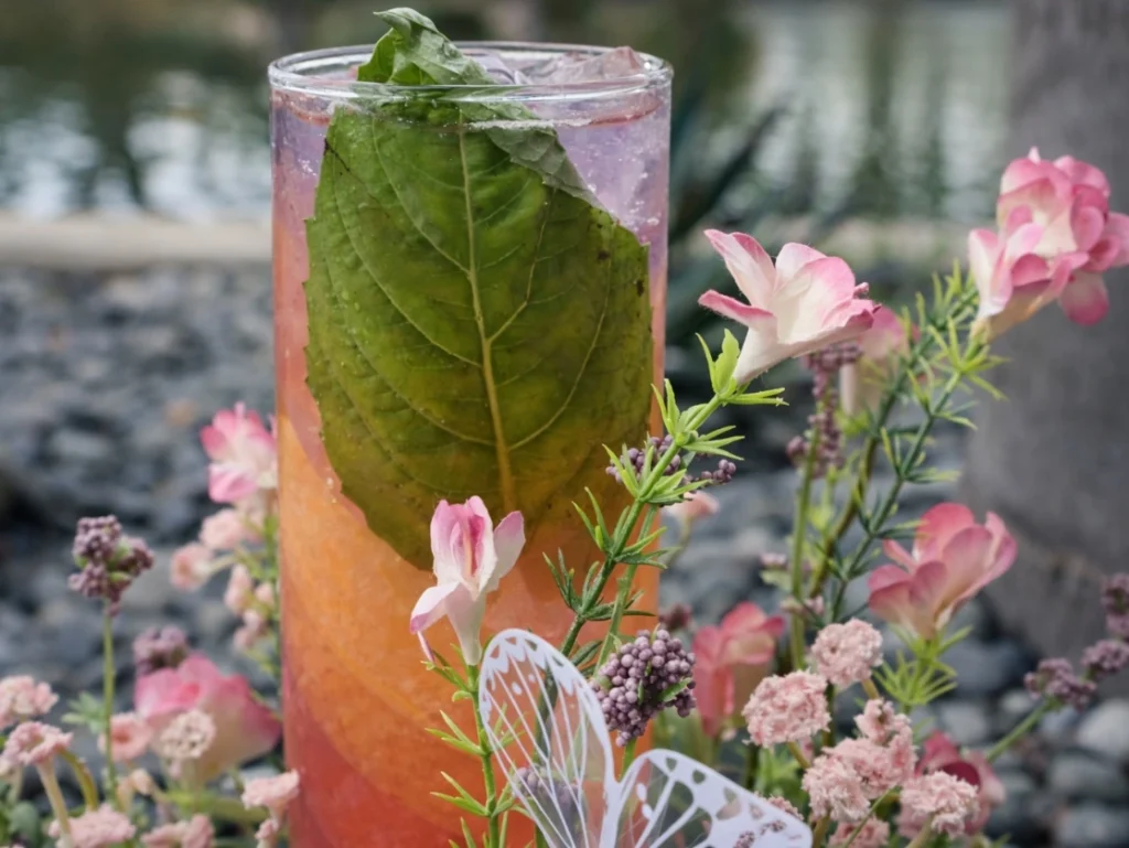 A pink spring cocktail